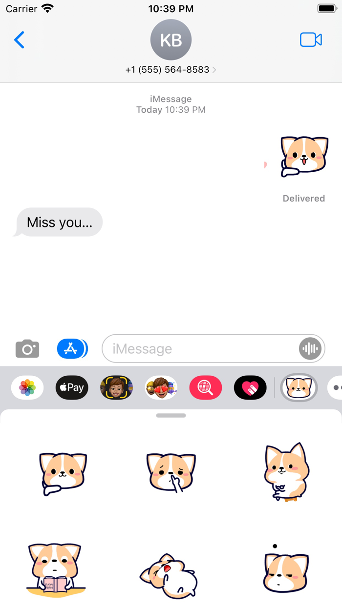 Corgi Dog Animated Stickers