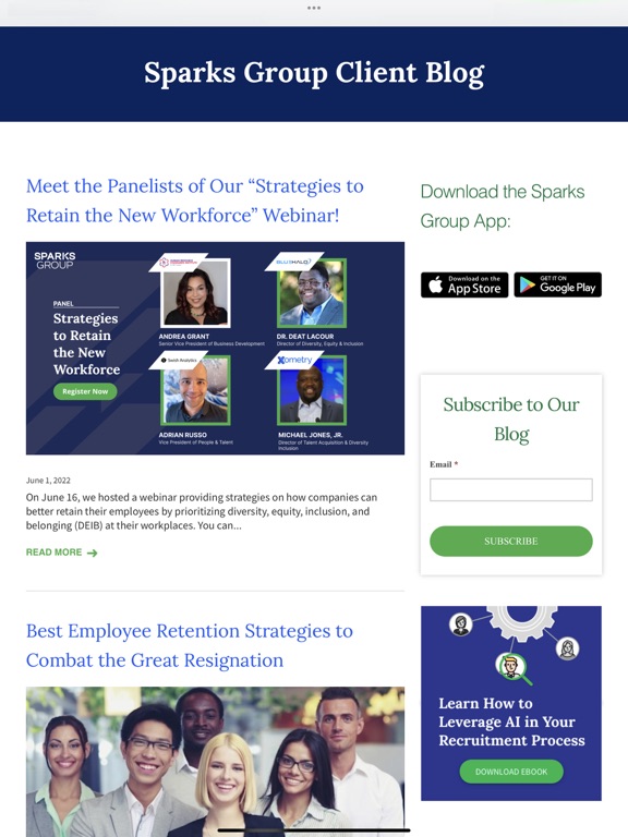 Sparks Group: Jobs & Staffing iPad screenshot 7 - Business app