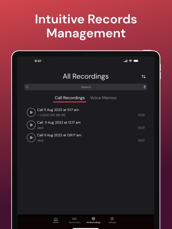 Screenshot #6 pour Call Recorder: Recording calls