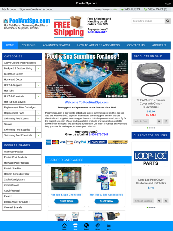 PoolAndSpa.com iPad screenshot 2 - Business app