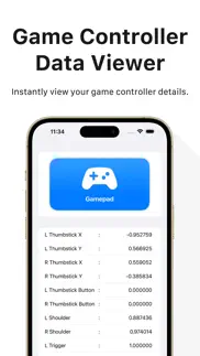 game controller data viewer iphone screenshot 1