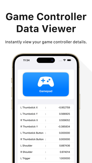 Screenshot #1 pour Game Controller Data Viewer