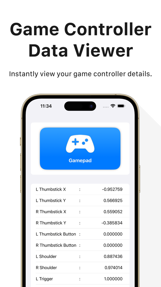 Game Controller Data Viewer - 1.0 - (macOS)
