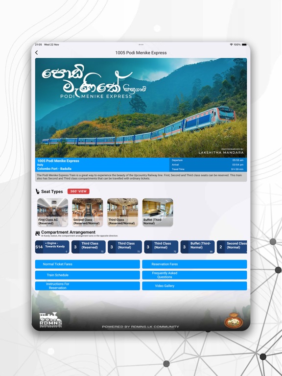 RDMNS.LK - Live Train Updates iPad screenshot 4 - Travel app