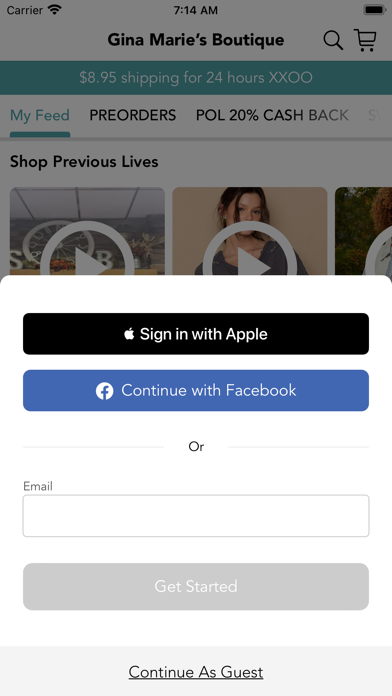 Gina Marie’s Boutique Screenshot