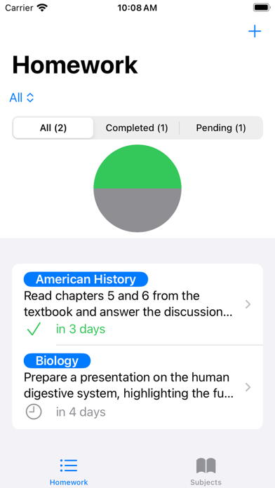Screenshot #1 pour Simple Homework Tracker Diary