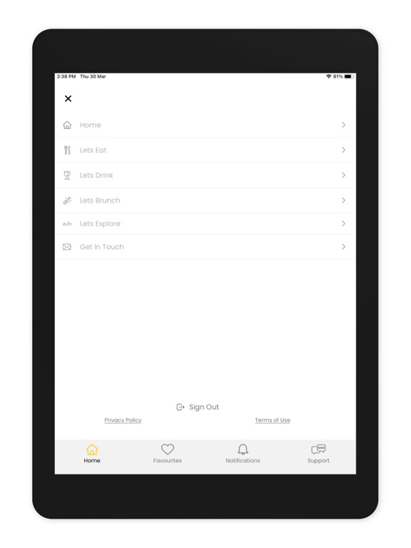 Let's DXB iPad screenshot 6 - Food & Drink app