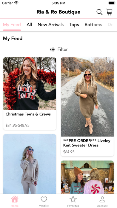 Ria & Ro Boutique Screenshot