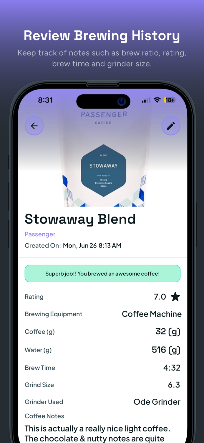 Optimal Coffee Notes