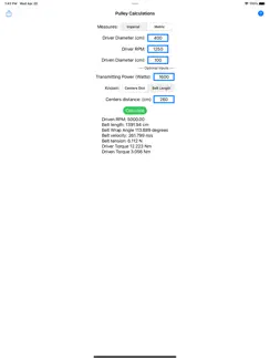 Belt & Pulley Calculator iPad image 4