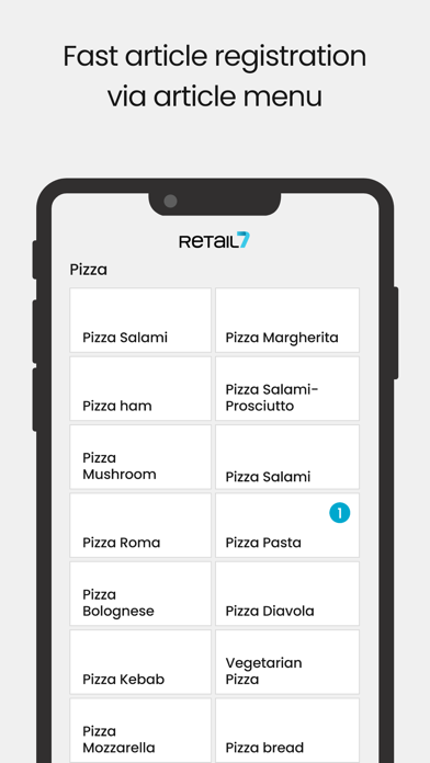 RETAIL7 POS system Screenshot