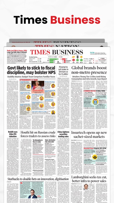 Times of India Newspaper App Screenshot