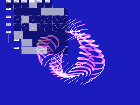 VOSC Visual Particle Synth iPad app afbeelding 5