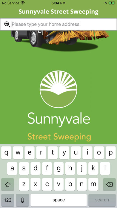 Sunnyvale Street Sweeping Screenshot