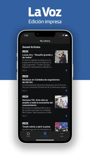 Captura de pantalla de La Voz - Edición Impresa en iPhone 8