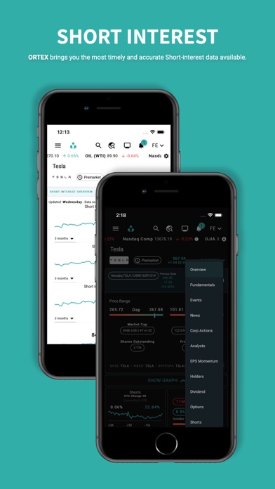 ORTEX - Stock Market Analytics Screenshot