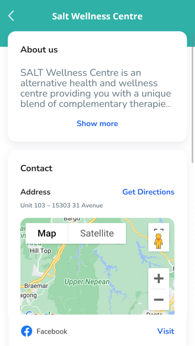 Salt Wellness Centre Screenshot