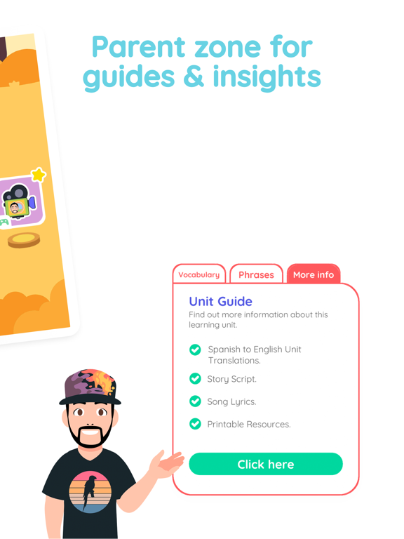 Loritos Learn Spanish for Kids iPad screenshot 5 - Education app