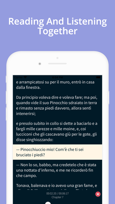 Italian Reading & Audio Books Screenshot