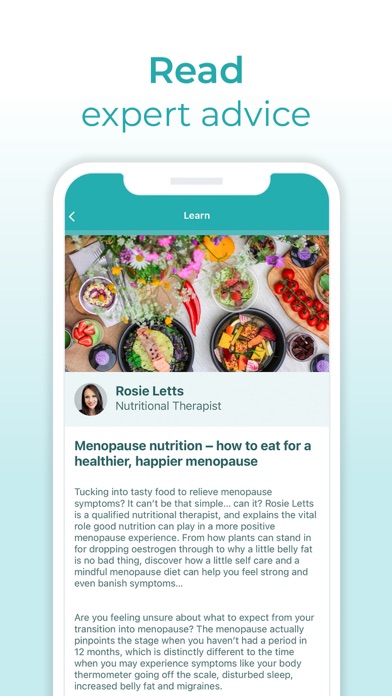 Health & Her Menopause App Screenshot
