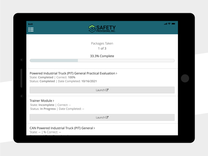 Safety Provisions - Training