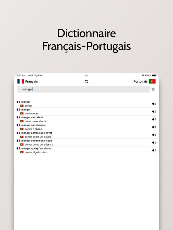 Screenshot #4 pour Dictionnaire Portugais