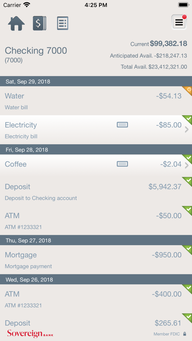 Sovereign Bank Business Screenshot