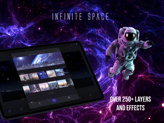 Infinite Space Photo Editor iPad screenshot 1 - Photo & Video app