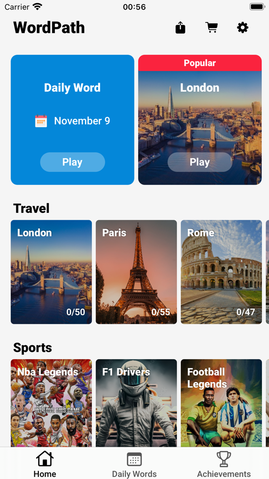 #1. WordPath - A New Word Game (iOS) Podle: Mind The App A.S.