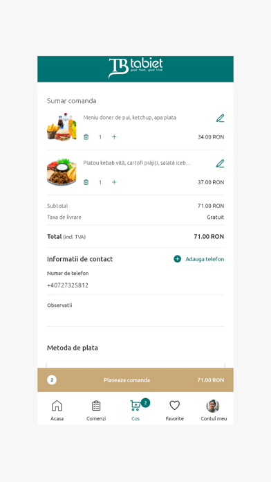 Tabiet Food Screenshot