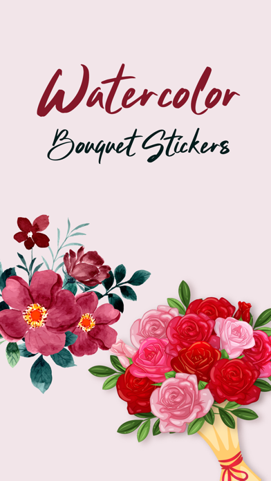 Watercolor Bouquets Stickersのおすすめ画像1