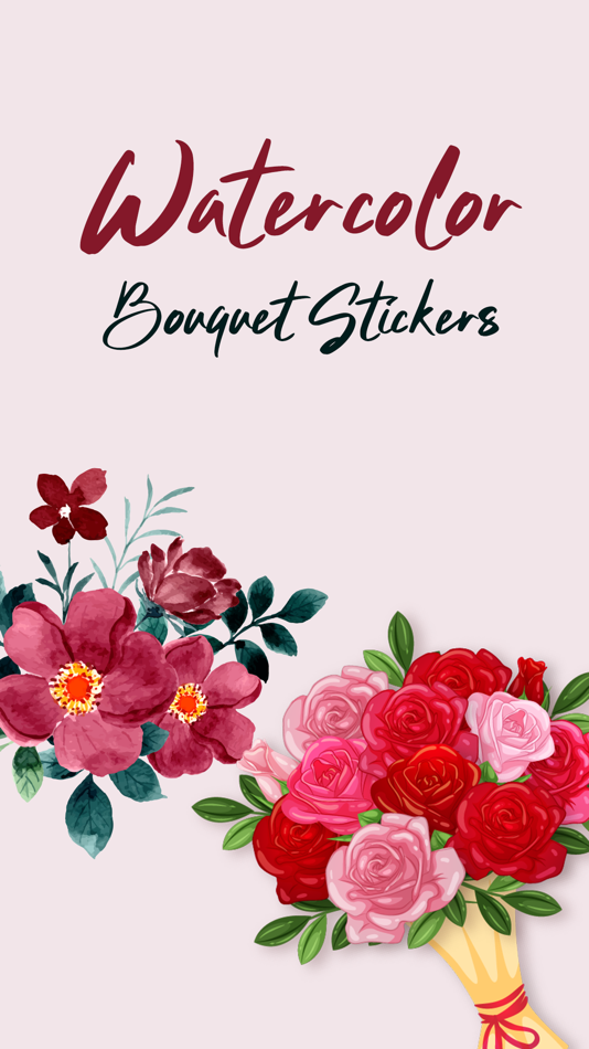 Watercolor Bouquets Stickers - 1.2 - (iOS)