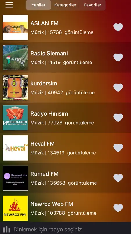 Kürtçe Radyo - Radyoyê Kurdî screenshot 1 of 4