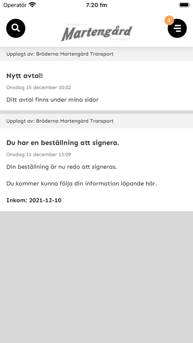 Screenshot #1 pour Bröderna Martengård Transport