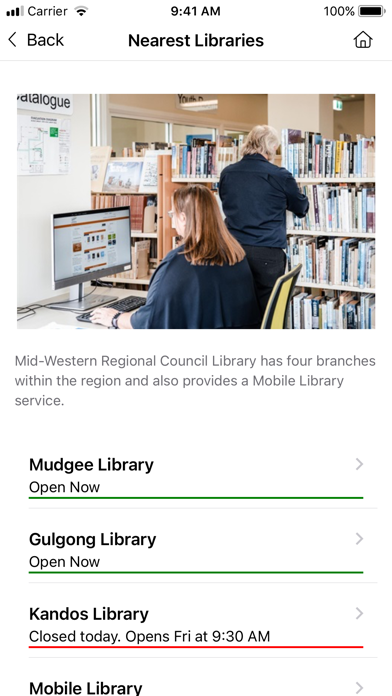 Mid-Western Regional Library Screenshot