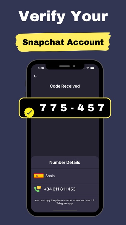 Virtual Number for Snapchat '