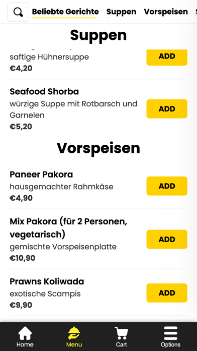 Restaurant Bombay Screenshot