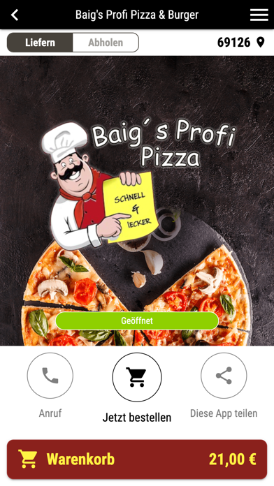 Baig's Profi Pizza & Burger Screenshot