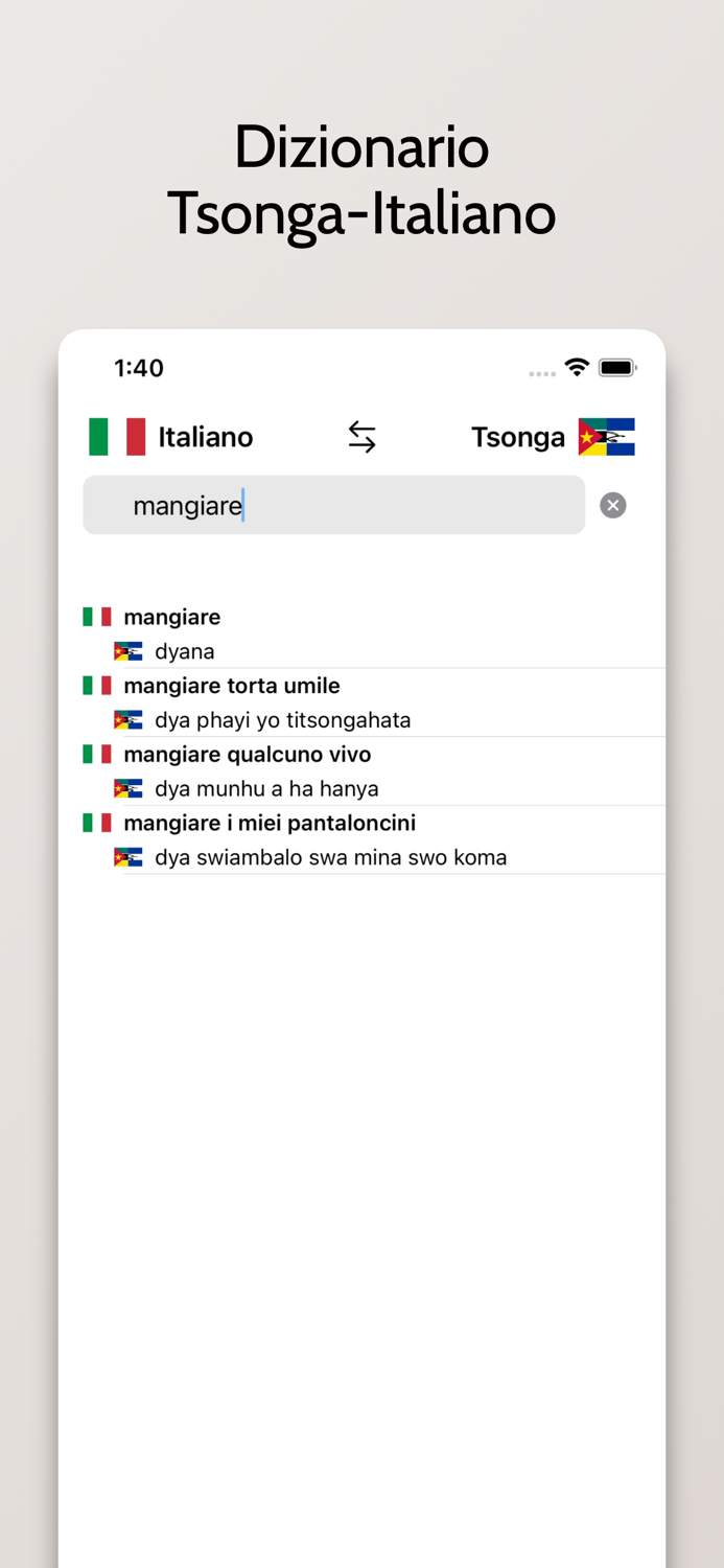 Dizionario Tsonga-Italiano