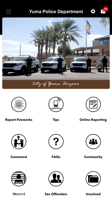 Yuma Police Department Screenshot