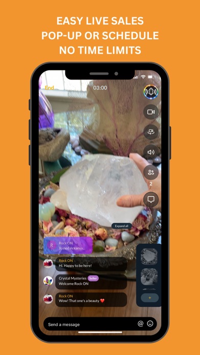 Crystals Live - Live Sales Screenshot