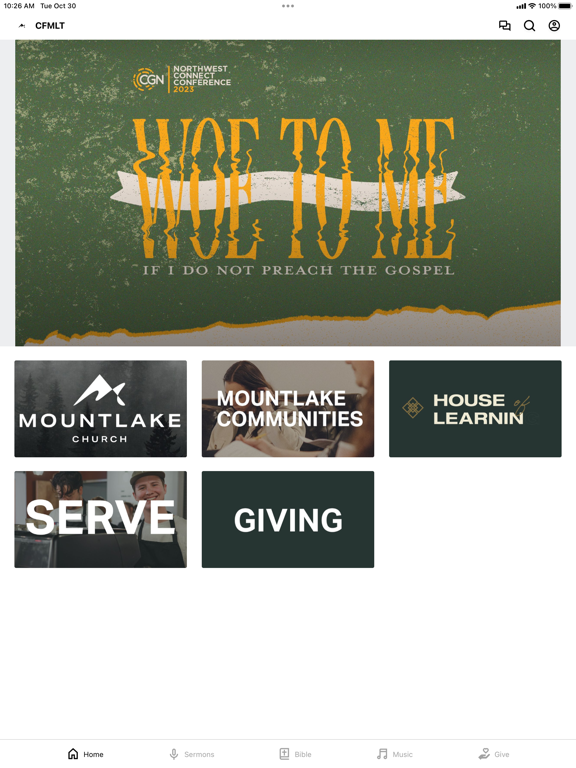 Mountlake Church iPad screenshot 1 - Education app