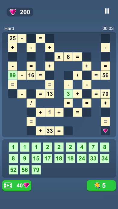 Screenshot #1 pour Math Cross Puzzle
