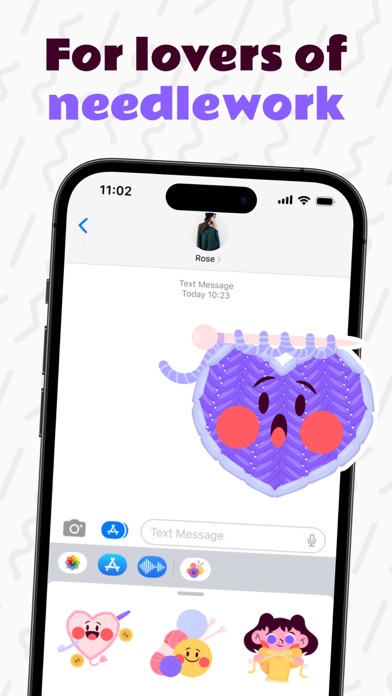 knitted stickers Screenshot