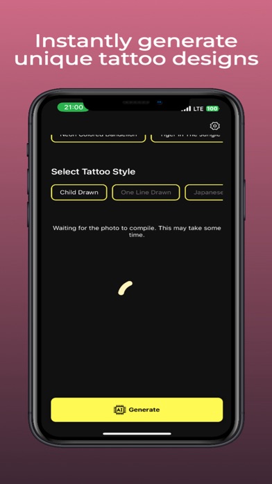 AI Tattoo Generator Screenshot
