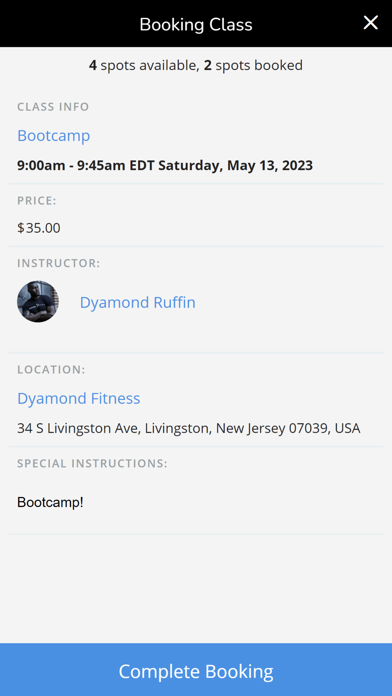 Dyamond Fitness Screenshot