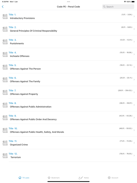 Screenshot #6 pour TX Laws, Texas Statutes Codes