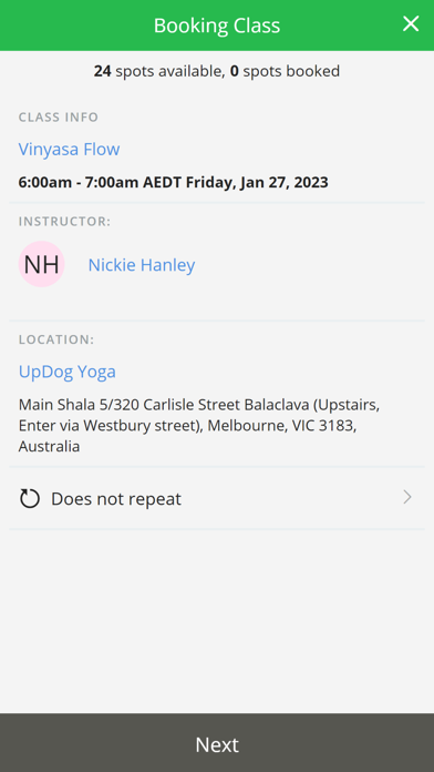 UpDog Yoga Screenshot