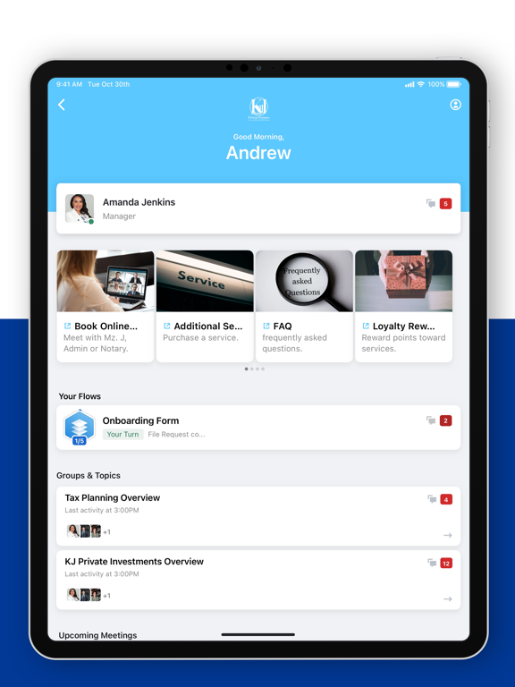 KJ Private Trustee Assoc iPad screenshot 2 - Business app