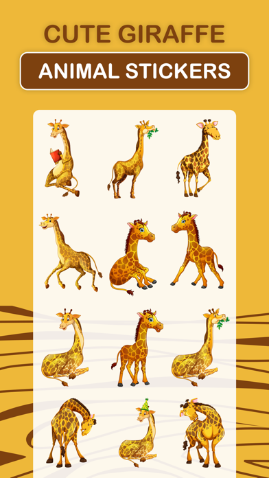 Screenshot #2 pour Cute Giraffe Animal Stickers!